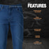 Armored Motorcycle Jeans | Dark Blue |  Aramid Protection & CE approved protection